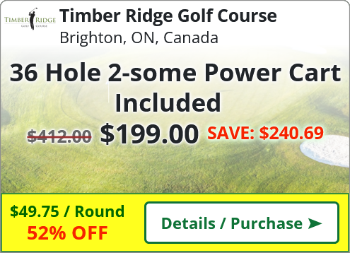 Timber Ridge Golf Course Monday 36 Hole 2-some Power Cart Included for $73.01 each